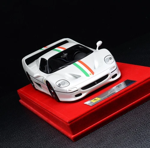 1/18 Looksmart Ferrari F50 Pearl White with Italian Stripe Limited 35pcs - Picture 8 of 9