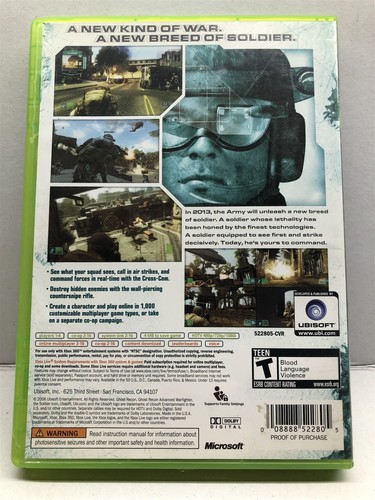 Tom Clancy's Ghost Recon: Advanced Warfighter (Xbox 360, 2006) Complete Tested - Picture 3 of 4