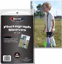 NEW 50 PK BCW 4 x 6 Photo /  Postcard Poly Soft Sleeves Holders