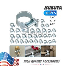 Metal 1/4" 5/16" 3/8" Fuel Injection Gas Line Hose Clamps Clip Pipe Clamp