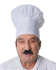 Chef Cooks Bakers White Hat Fancy Dress Costume Outfit Accessory