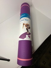 NEW Yoga Mat  NonSlip  Reversible  Evolve-Gaiam - Purple W/Strap E6