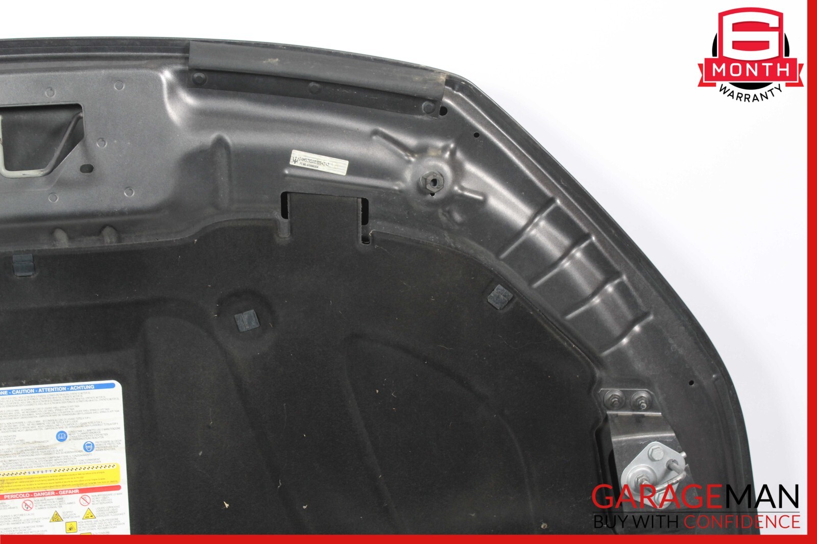 14-17 Maserati Ghibli Hood Bonnet Panel Assembly Black OEM