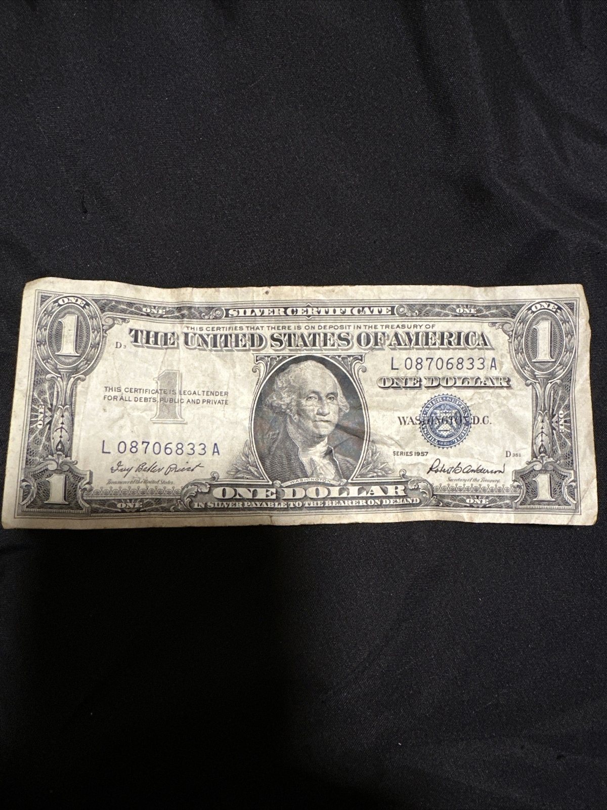 1957 1 Dollar Bill Blue Seal Value - ysiyyz6