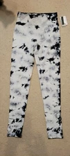 NEW NWT BP. Size M Tie-Dye TIGHTS black / white star pattern wide waistband
