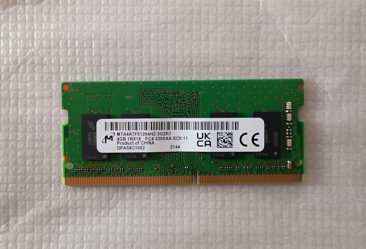 4GB MICRON MTA4ATF51264HZ-3G2R1 1RX16 PC4-3200AA-SC0-11 DDR4