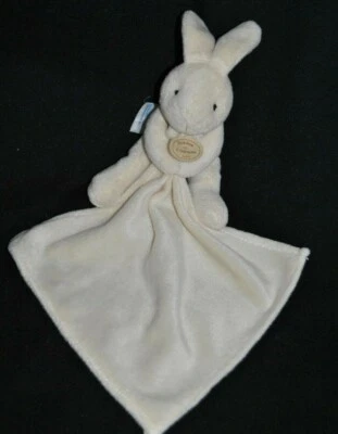 🍀DOUDOU ET COMPAGNIE Lapin Mouchoir Blanc Cassé Ecru Crème Peluche 10 / 16 Cm - Photo 1/3