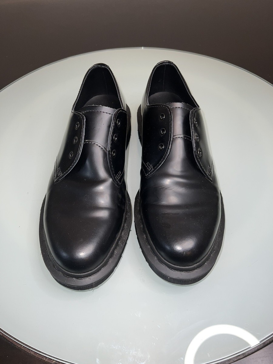 Dr. Martens 14345 Mono Black 3 Eyelet Smooth Leather Oxford Shoes