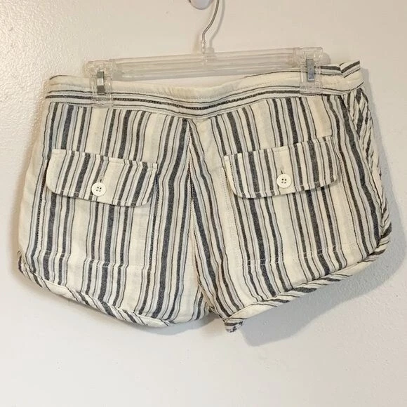 Pantalón Corto Free People Night Moves Mujer Talla 4 Rayas Botón Mosca Playa Boho Festival Foto 3 de 4