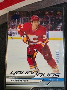 2024-25 Upper Deck Young Guns Deluxe Yan Kuznetsov /250 #235 Calgary Flames