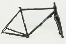 Von Hof ACX 53cm Steel Cyclocross Bike Frameset Carbon Fork Chris King Black