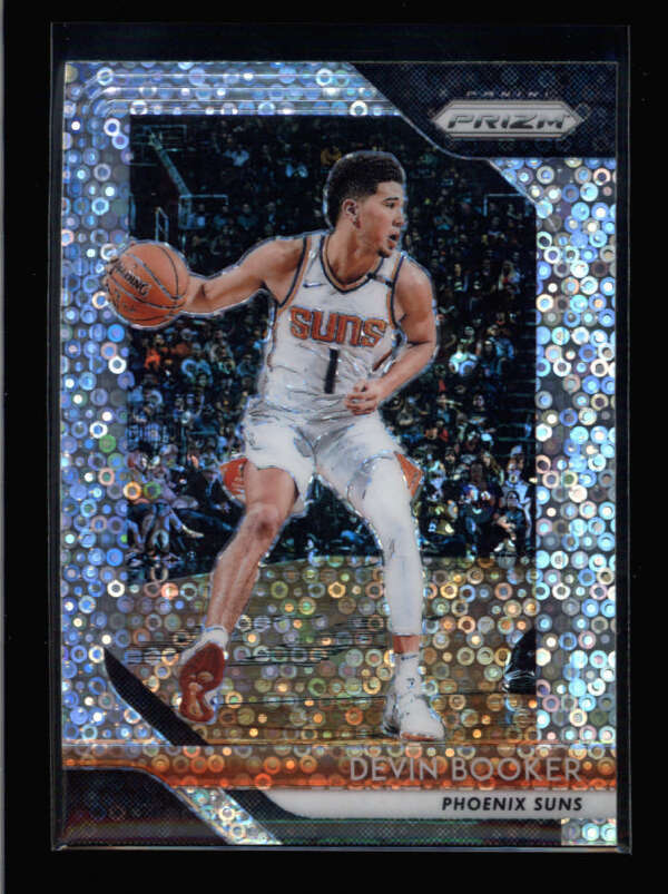 DEVIN BOOKER 2018/19 PANINI PRIZM #11 FAST BREAK DISCO PRIZMS PARALLEL FC4658