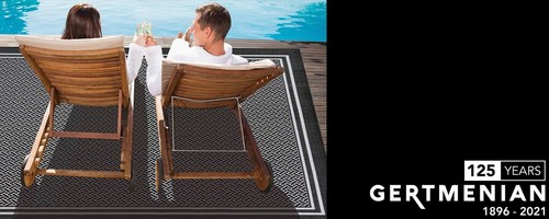 Gertmenian Indoor Outdoor Classic Flatweave Area Rug, Stain & UV Resistant - Picture 5 of 6