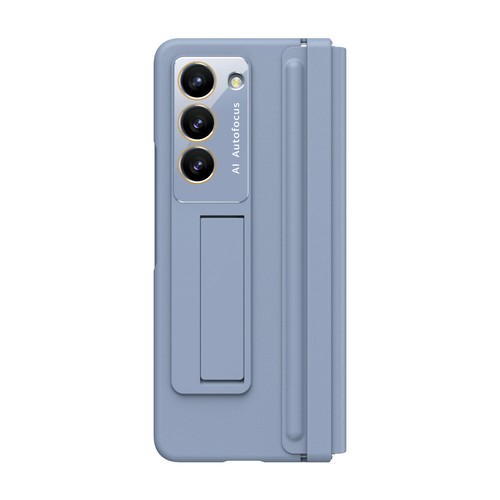 Leather Hinge Case with Glass Screen Kickstand For Samsung Galaxy Z Fold 5 4 3 2 - Picture 17 of 59