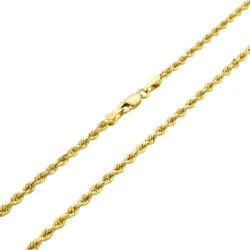 Diamond Cut Rope Chain Necklace Lobster 