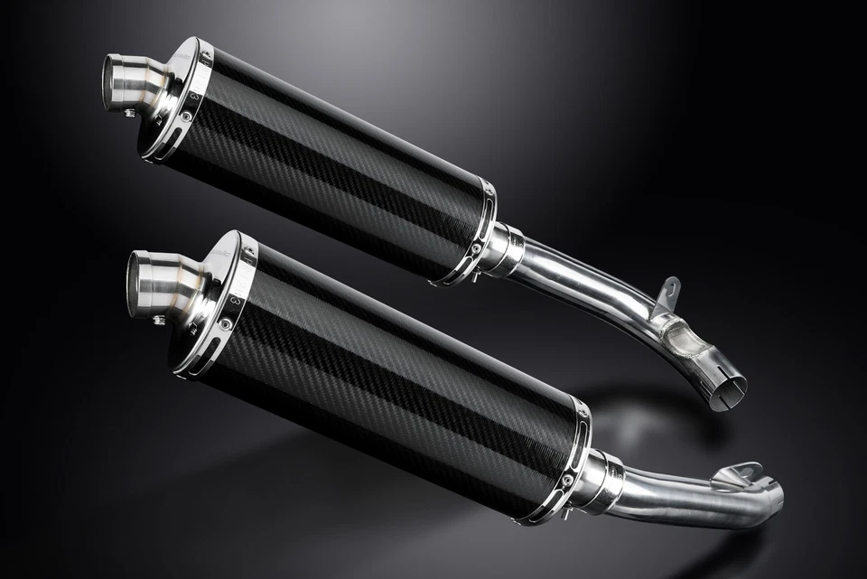 Kit silenciador escape carbono ovalado 14" Honda VTR1000F Superhawk 1997-2003 Foto 3 de 4