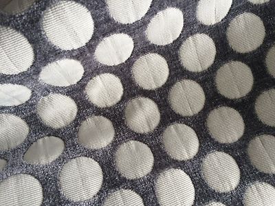 ZIMMER + ROHDE Polka Dots Reversible grey off white chenille cotton viscose 
