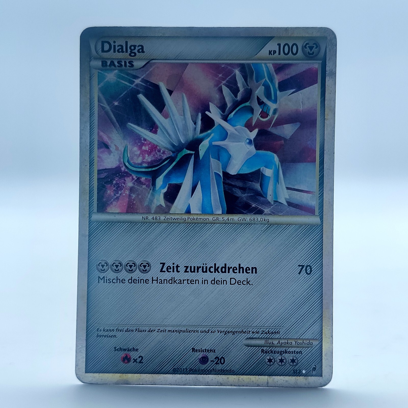 Shiny Dialga Holo Pokemon Card Call of Legends SL2
