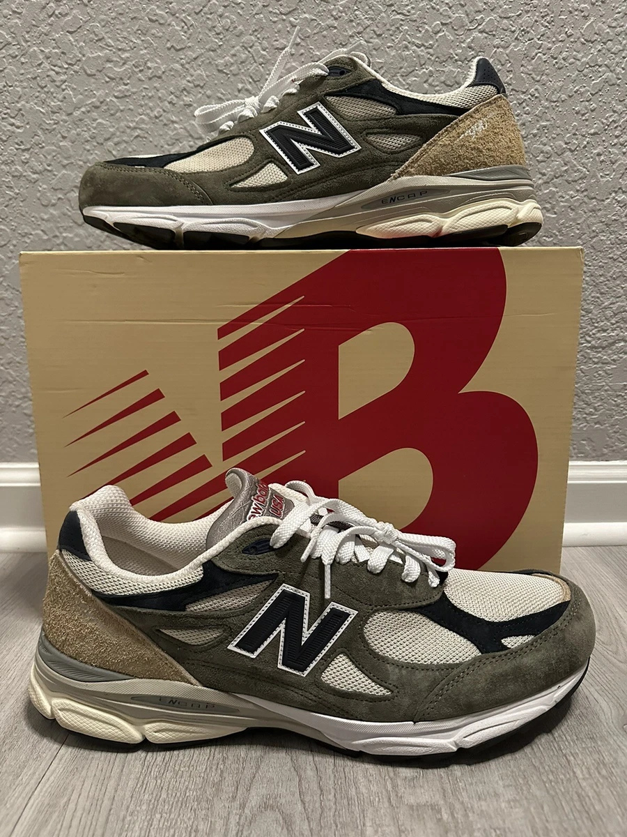 New Balance 990V3 Olive-Gray Navy Tan M990TO3 Mens Size 16D Shoes Teddy Santis