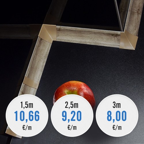 Abschlussleiste 15mm und 23mm 1,5m & 2,5m & 3m Winkelleiste Wandabschlussleiste - Bild 15 von 38
