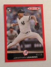 2019 Topps Total Wave 6 RED Parallel JONATHAN LOAISIGA RC #03/10 Yankees #595