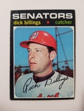 DICK BILLINGS 1971 TOPPS BASEBALL CARD #729 WASHINGTON SENATORS HIGH NUMBER