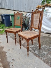 2 alte antike Stühle Geflecht Bauernstühle