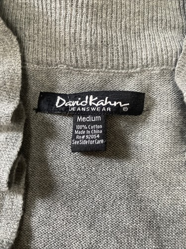 David Kahn Gray Cropped Ruffle 3/4 Sleeve Cardigan Sweater M EUC - Bild 2 von 4