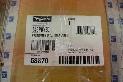 NEW Hoffman E4SPBY25 4 Hole Pushbutton Enlcosure  Extra Large