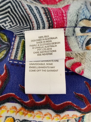 Camilla Kaftan One Size Stitch of Time Split Sleeve Maxi Flowy Resort Designer - Picture 8 of 10
