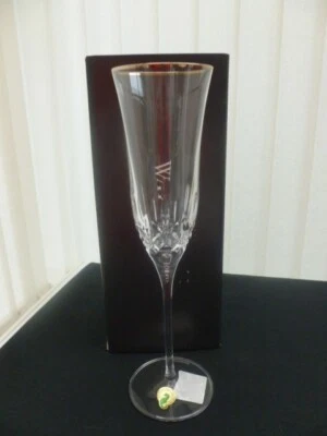 Waterford Crystal Lismore Essence Platinum Champagne Flute Glass New Boxed