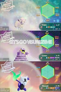 Pokemon Let S Go Pikachu Eevee Shiny 6iv Alolan Vulpix Grimer Marowak Fast Ebay