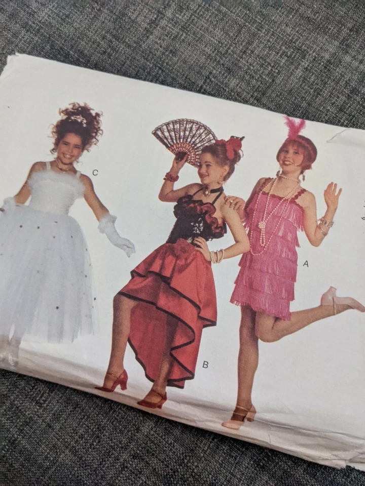 Butterick 3660 Girls Costume Gatsby Princess Senorita Pattern Uncut HALLOWEEN - Image 3 of 4
