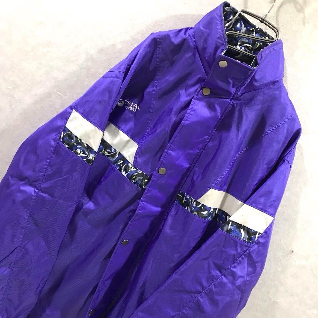 90s ASICS Retro Men's Nylon Jacket Vintage Color Purple JPN 90s ASICS Retro Men's Nylon Jacket Vintage Color Purple JPN