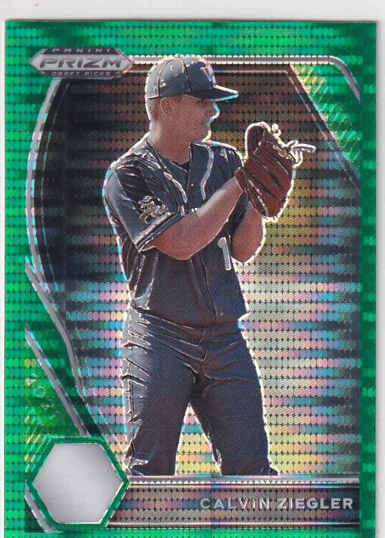 2021 Prizms Green Pulsar RC Calvin Ziegler Prizm Rookie Draft