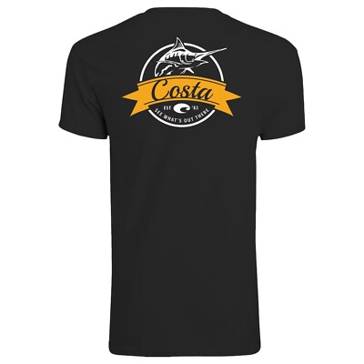 Costa Founders Fish T-Shirt (L)- Black