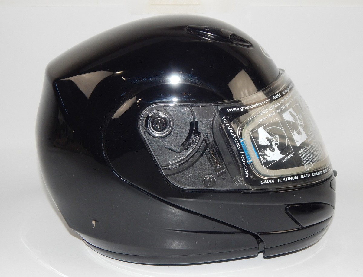 GMAX GM44S FULL FACE MODULAR HELMET BLACK SIZE XL MOTOTRCYCLE
