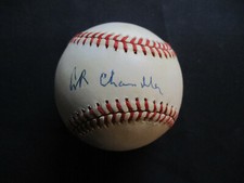 A. B. Happy Chandler Autographed Signed Rawlings AL Bobby Brown Baseball