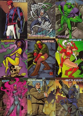 WILDCATS ANIMATED 1995 WILDSTORM COMPLETE BASE CARD SET OF 135 MC