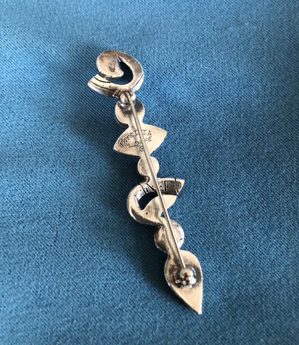 VTG Designer Patricia Locke Gorgeous Topaz & Multi-stone Modernist Abstract Pin - Picture 2 of 3