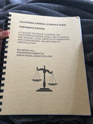 California Criminal Evidence Guide book Thirteenth Edition Brand new | eBay