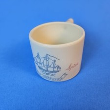 Vintage Old Spice Milk Glass Shaving Mug Shulton Ship Friendship 1940s