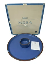 Vintage DANSK Sky Blue Mesa Chip And Dip Tray w/Original Box