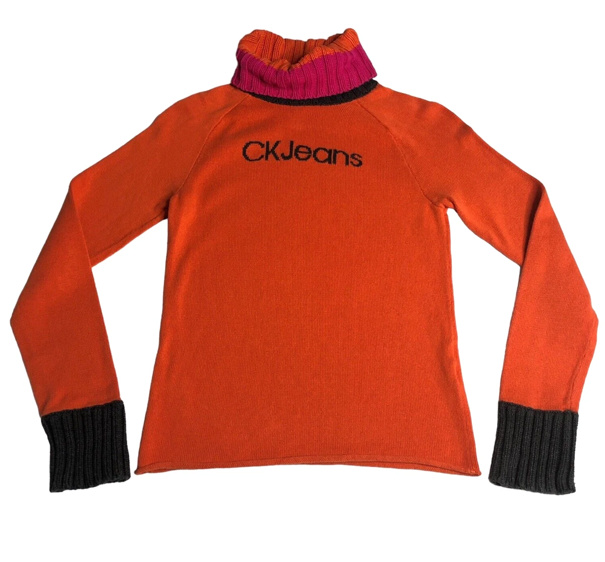 Calvin klein orange sweater sale