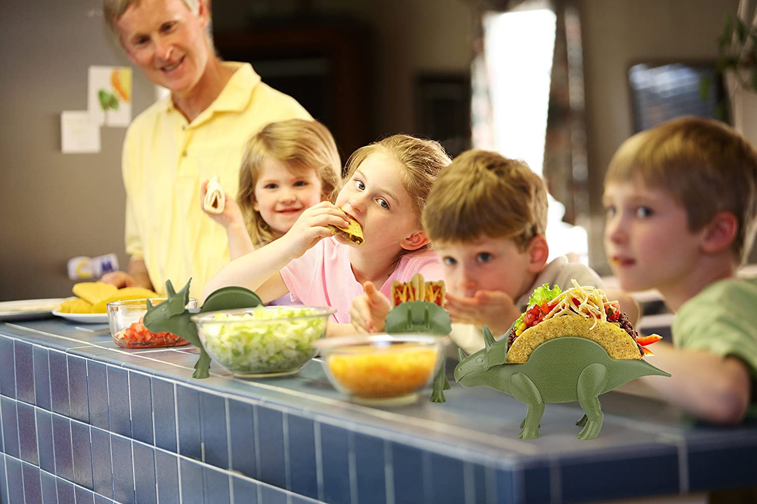  Appetizing ✨Holds 2  Funwares Tricerataco Holder Ultimate Dinosaur Taco Stand