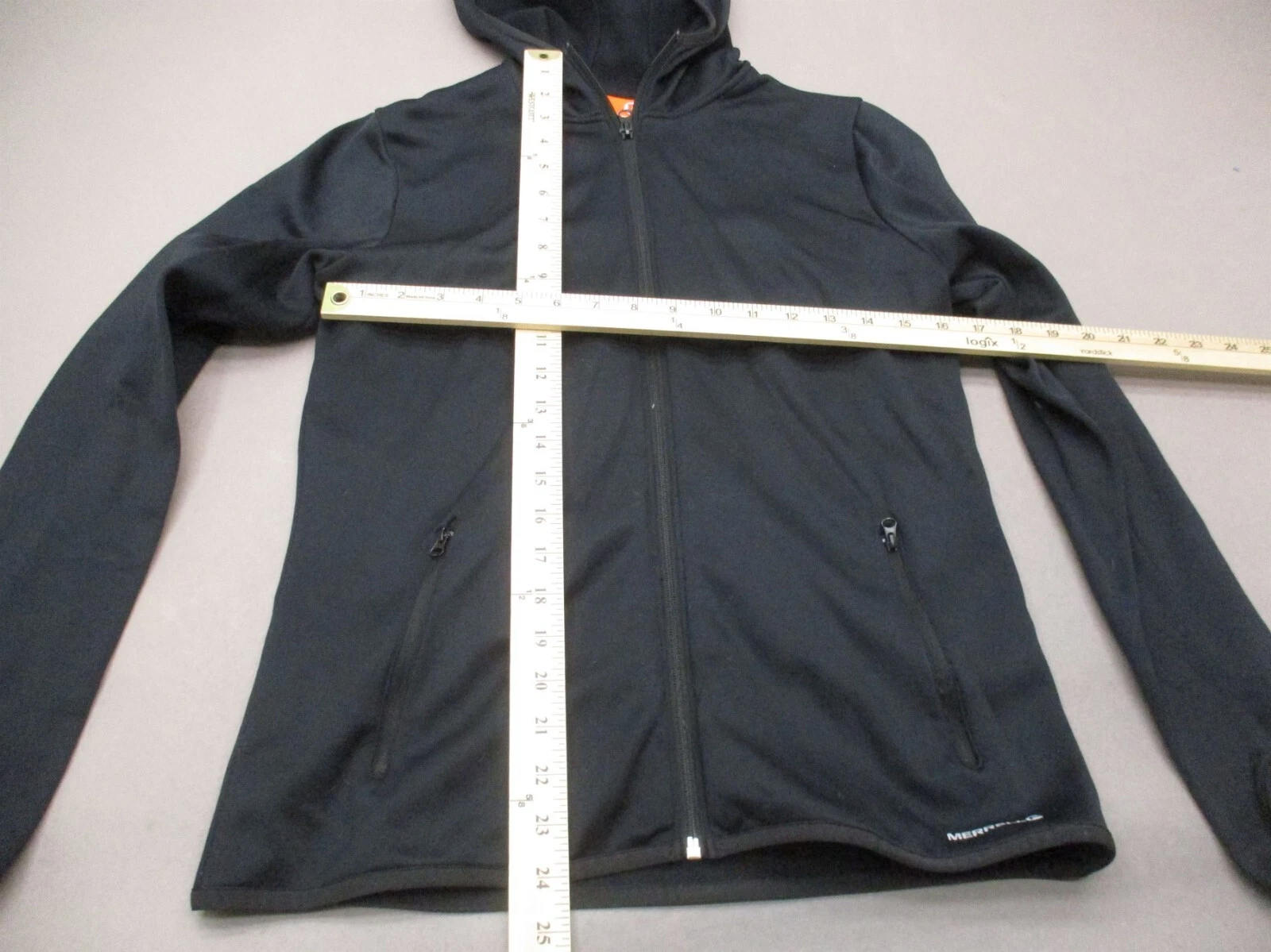 merrell full zip pocket thumbhole athletic jacket