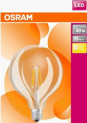 Osram LED Star Classic A 75 Bulb E27 4W=40W Warm White EEK:F (Spectrum A++)