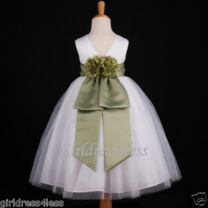 green flower girl dresses wedding