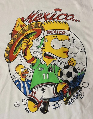 #ad #ad Bart Simpson Shirt Mexico Soccer World Cup 90s Vintage Bootleg Style Simpsons $55.00