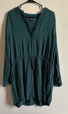 Gap Dress with button sleeves and pockets; Green; XL